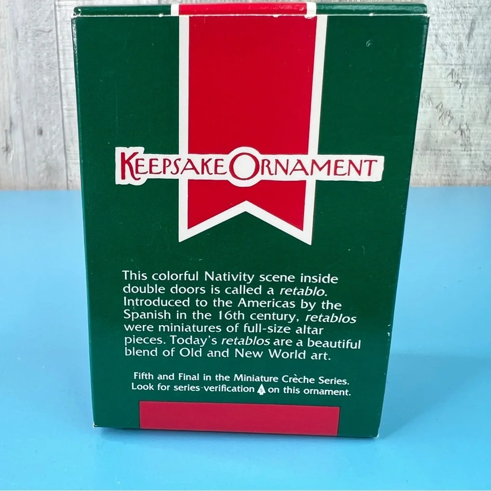 Hallmark Keepsake Ornament Miniature Crèche Handcrafted Collectors Series